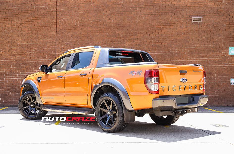 FORD RANGER AVALANCHE MATTE BLACK FRONT MILLED